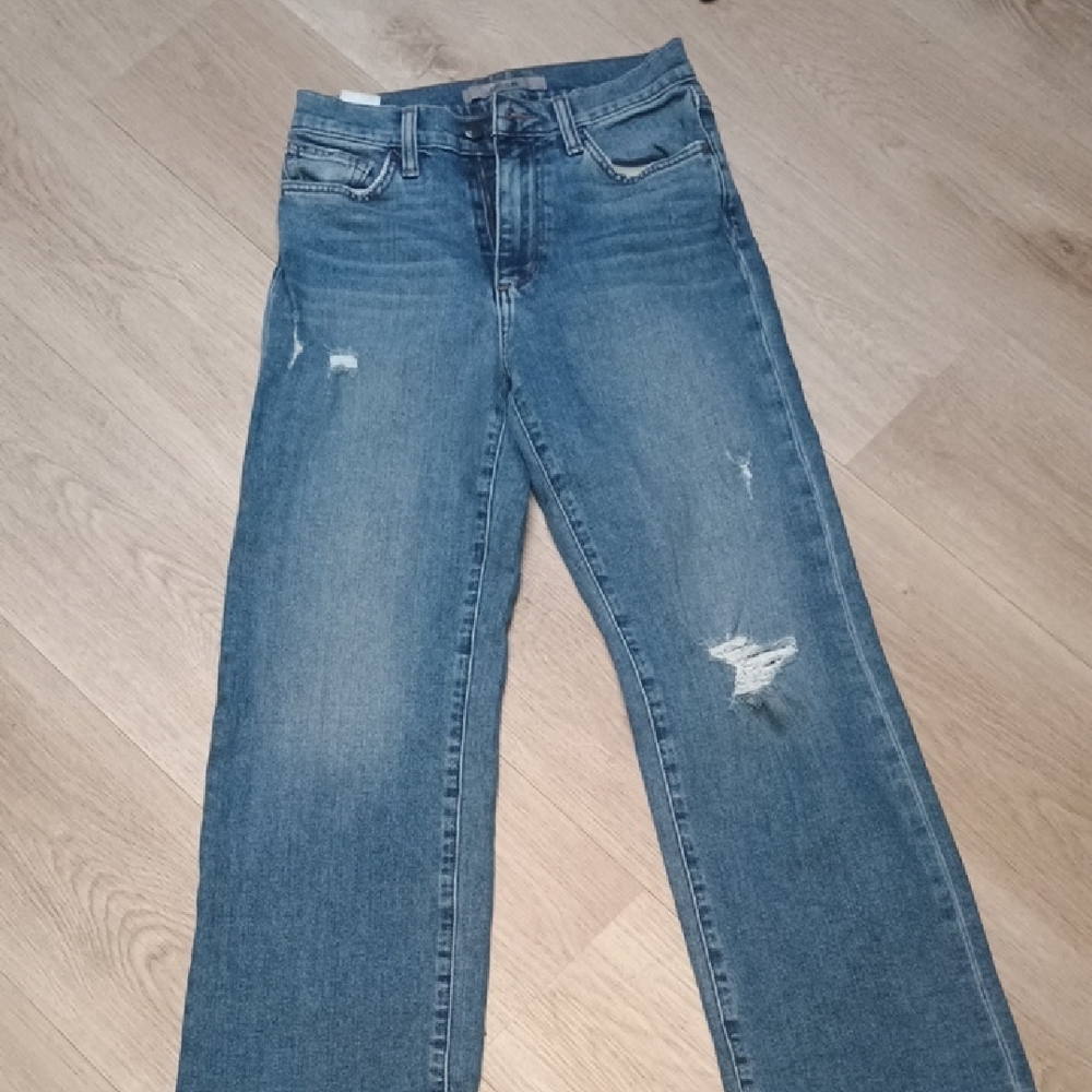 Joe's Jeans Blue Straight Leg Denim with Casual Distressing